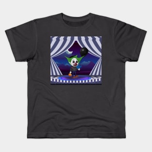 Sad clown and balloon Kids T-Shirt